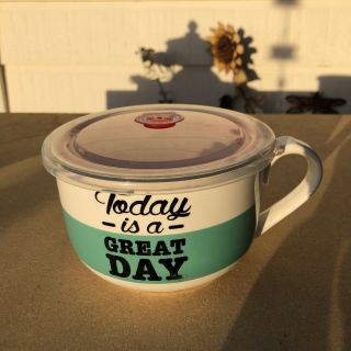 Ciroa “today Is A Good Day” Soup Bowl 2” W/lid