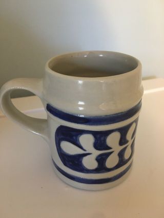 Colonial Williamsburg Stoneware Glazed Pottery Mug - Cobalt Blue 10 Oz