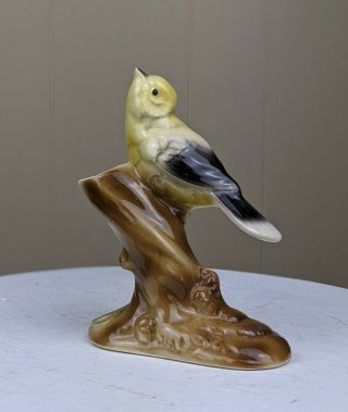 Vintage Royal Copley Yellow Bird Bud Vase
