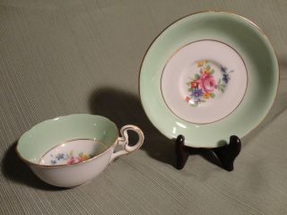 Vintage Tea Cup And Saucer - Fine Bone China Made In England - Grafton
