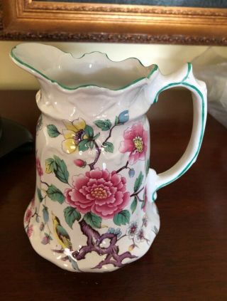 Vintage James Kent Old Foley Chinese Rose 6 " Tall Creamer/pitcher England