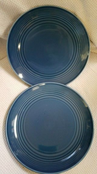 2 Royal Doulton Gordon Ramsay Maze Denim Blue 8 3/4 Inch Luncheon/salad Plates
