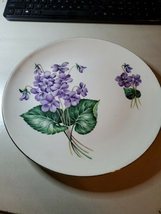 Vintage Homer Laughlin Rhythm 10 " Dinner Plate L54n5 Bouquet Of Violets