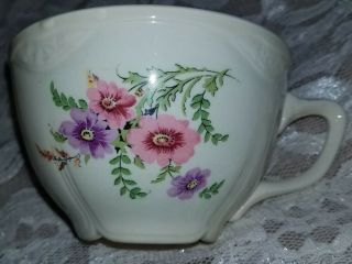 Vtg Homer Laughlin Virginia Rose Coffee Cup Mug 6 Pc Set Pottery Porcelain China
