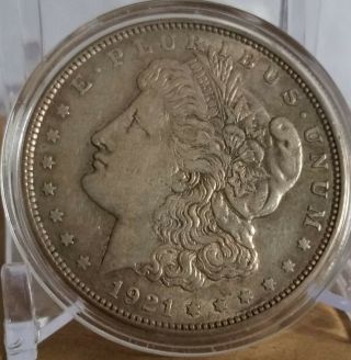 1921 D Morgan 90 Silver Dollar Really Detail