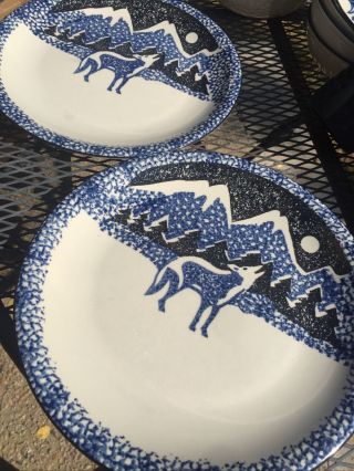 Folk Craft Tienshan Wolf Dinner Plates Set Of 2