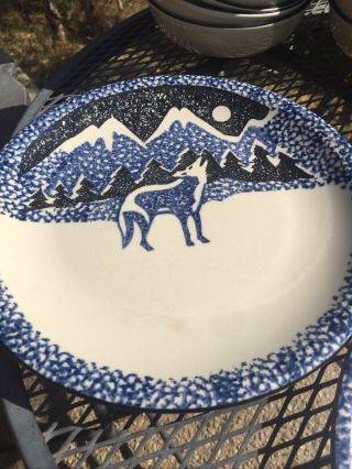 Folk Craft Tienshan Wolf Dinner Plates set of 2 3