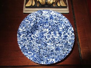 3 Flow Blue Promesse Pattern Soup Bowls W H Grindley & Co.  England