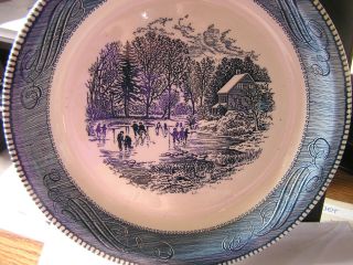 Currier And Ives Pie Plate 10 Inch