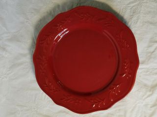 3 Red Garnet Dinner Plates 11 