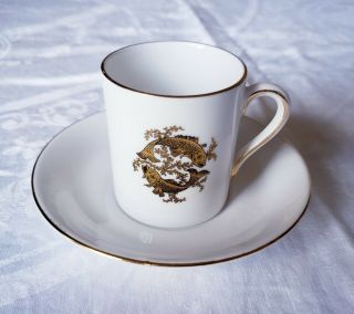 Vintage Royal Tuscan Fine Bone English China Zodiac Pisces Demitasse Cup Saucer