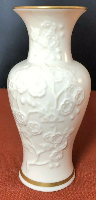 VINTAGE Lenox Giftware Bud Vase Embossed with Roses and Decorated with 24K Gold 2