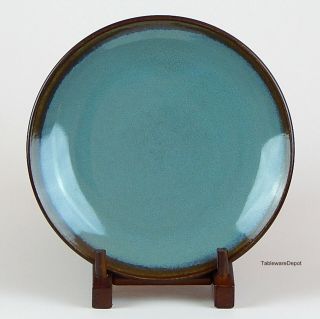 Home Trends Lagoon: 8 1/4 " Salad Plates,  Mint/superb,  Turquoise Brown
