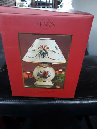 Lenox Winter Greetings Candle Lamp Red Cardinal Yankee Tea Lights
