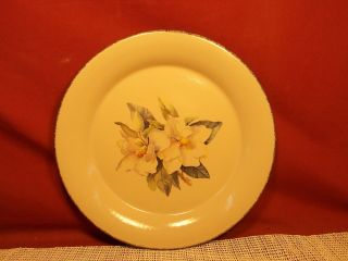 Home & Garden Party Magnolia Pattern Dinner Plate 10 1/2 "