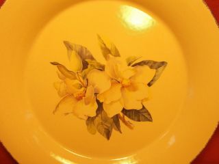 Home & Garden Party Magnolia Pattern Dinner Plate 10 1/2 