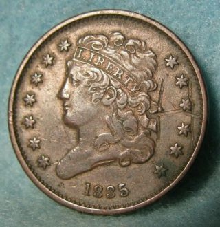 1835 Classic Head Half Cent Better Grade Details United States Coin