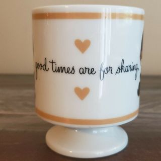 Vintage Rust Craft Brownie Footed Mug - Good Times are for Sharing - 6 oz 2