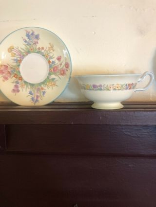 Wedgewood Prairie Flowers Tea Cup And Saucer W1758