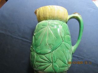 Majolica Water Lily Pitcher Holdcroft 1880 