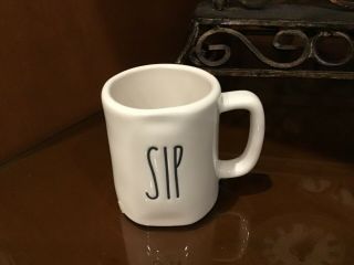 Rae Dunn Espresso Size Small Mug Sip Cream Nwt