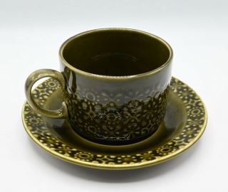 Connemara Erin Green By Celtic Irish Fine Earthenware Coffee Tea Cup And Saucer