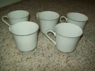 Set Of 5 Crown Victoria Lovelace Tea Cups/coffee Cups