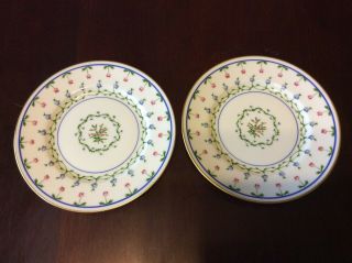 Two Ceralene Raynaud Limoges Lafayette Bread Butter Plates France 6 1/2 "