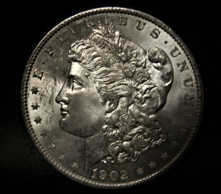 Bu 1902 - O Morgan Silver Dollar 90 Vintage U.  S Coin 2