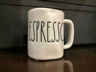 Rae Dunn Espresso Size Small Mug Espresso Cream Nwt