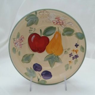 Gibson Designs Fruit Grove Hand Painted Pears Apples Soup Cereal Bowl 8.  25 Inch