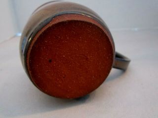 Vintage Ceramic Studio Pottery Mug Cup.  Green & Brown Glaze.  3.  5 