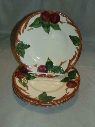 4 Vintage Franciscan Apple 6 3/8 " Bread Butter Plates C.  1960 Tv Screen Mark Xiii