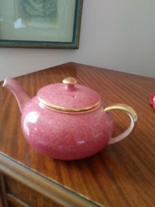 Royal Winton Grimwades Teapot Speckled Dusty Rose Single Cup Signed England