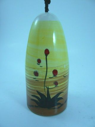 1970 Dessert Sw Scene Studio Artist Ceramic Bell Wind Chime Decor Collectible