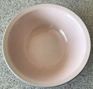 Vintage Harkerware Stone China Usa Pink Speckled / Gray Bowls 8.  25 " 50s