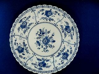 Johnson Bros Indies Blue 9¾ " Dinner Plate (s) England Ironstone Floral & Birds