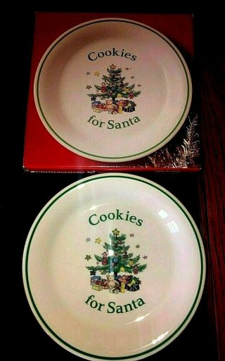 Nikko Christmastime " Cookies For Santa " Plate In Orig Box Japan