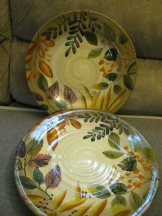 2 Shadowwood By Home Trends Dinner Plates - 11 - 1/4 " Dia