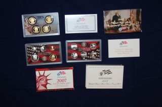 2007 United States Silver Proof Set - 14 Coins W/ Box & San Francisco