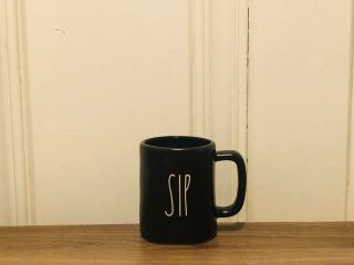 Rae Dunn By Magenta SIP GULP DRINK SLURP Black Espresso Mini Mug,  Set of 4 2