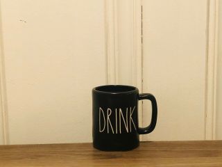 Rae Dunn By Magenta SIP GULP DRINK SLURP Black Espresso Mini Mug,  Set of 4 3
