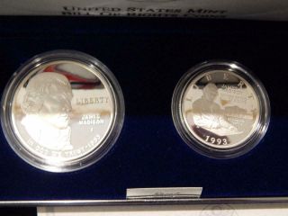 1993 - S Bill of Rights GEM PROOF Silver and Half Dollar Coins OGP MF - T2811 3