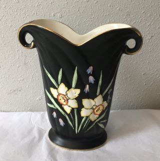 Vintage Antique Devon Ware Fieldings Stoke - On - Trent England Vase