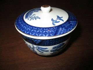 Nikko =double Phoenix=blue Willow=handleless=tea Cup & Lid= Unused=vintage