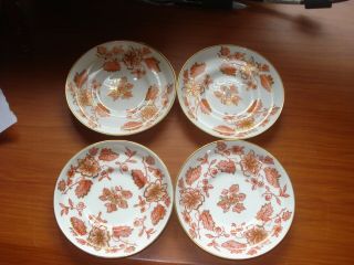 Set Of 4 Royal Crown Derby For Tiffany & Co Saucer Plates Made In England