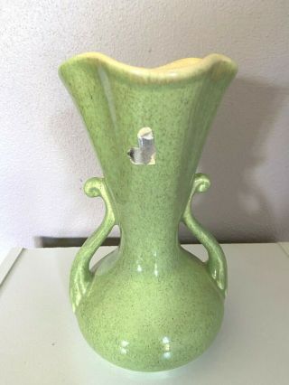 Red Wing Art Pottery Green Fleck Vase 505 - Partial Sticker