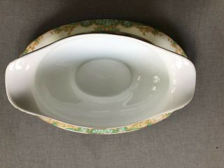 Vintage Noritake China Gravy Boat with Attached Underplate,  Jasmine Pattern 585 2