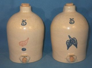 2 Red Wing Mini Water Jugs 1984 Artists In The Park - Deer Park,  Wisconsin
