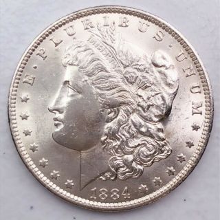 1884 - O Unc Gem Ms,  Morgan Silver Dollar 90 Silver $1 Coin Us J29